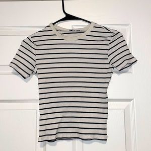 Crop top from ZARA     Size: Small   Color : White and Black